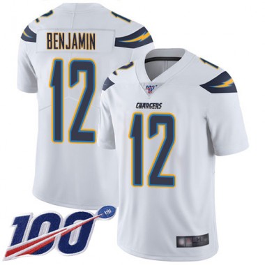 Los Angeles Chargers NFL Football Travis Benjamin White Jersey Youth Limited #12 Road 100th Season Vapor Untouchable->youth nfl jersey->Youth Jersey